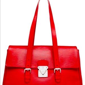 LV Red Shoulder Bag 100 % Authentic